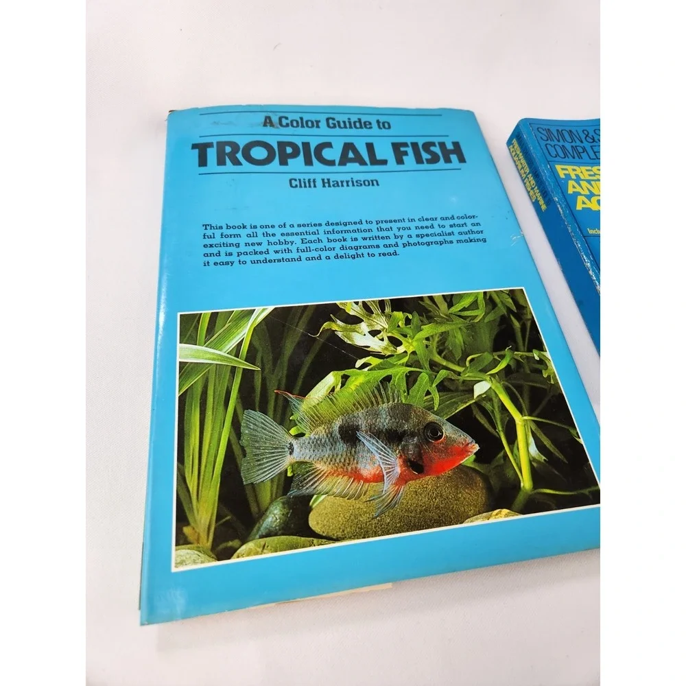 Vtg Book Lot Color Guide‎ to Tropical Fish Cliff Harrison Simon Schuster Care
